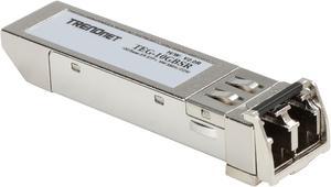 TRENDnet SFP to RJ45 10GBASE-SR SFP+ Multi Mode LC Module, TEG-10GBSR, Up to 550 m (1,804 Ft.), Hot Pluggable SFP+ Transceiver, 850nm Wavelength, Duplex LC Connector, DDM Support