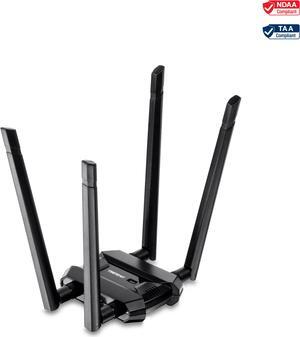 TRENDnet AC1900 High Power Dual Band Wireless USB Adapter, TEW-809UB, Stream 4K HD Video, Windows-Mac OS Compatible, USB 3.0 to USB Type A, Black