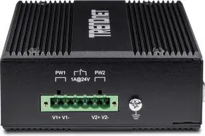 TRENDnet 6-Port Hardened Industrial Gigabit 10/100/1000 Mbps Ultra PoE DIN-Rail Switch, UPoE, IP30, DIN-Rail & Wall Mounts Included, TI-UPG62