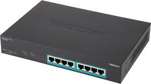 TRENDnet 8-Port Gigabit Full Power Poe+ Switch, 8 x Gigabit PoE+ Ports, 240W Power Budget, 16Gbps Switching Capacity, Rack Mountable, Ethernet Network Switch, Metal, TPE-TG80F