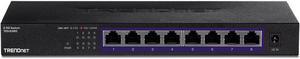 TRENDnet 8-Port Unmanaged 2.5G Switch, 8 x 2.5GBASE-T Ports, 40Gbps Switching Capacity, Backwards Compatible with 10-100-1000Mbps Devices, Fanless, Wall Mountable, Black, TEG-S380