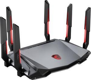 MSI RadiX AXE6600 WiFi 6E TriBand Gaming Router support 25GHz5GHz6GHz AI QoS support