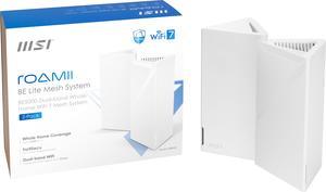 MSI Roamii BE Lite WiFi 7 Mesh System (2 Pack)