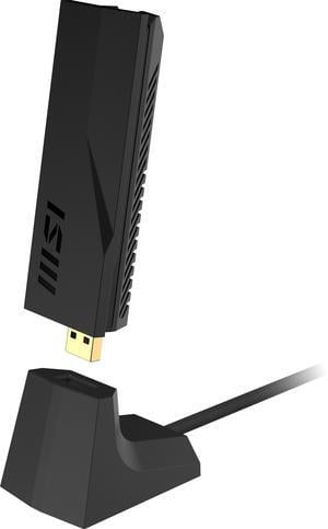 MSI BE6500 WiFi 7 USB Adapter Best performance with USB 3.2 Gen 1 port- Wireless Adapters