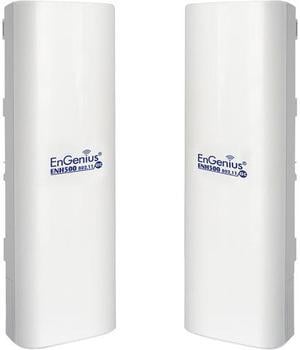 EnGenius Technologies ENH500v3 Wi-Fi 5 Wave 2 Outdoor AC867 5GHz Plug-n-Play Wireless CPE/Client Bridge, PTP/PTMP, IP55, 27dBm with 16 dBi High-Gain Antenna, Long Range up to 5 Miles [2-Pack]