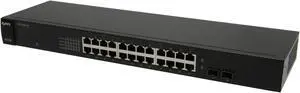 ZyXEL 24-Port Gigabit Ethernet Unmanaged Switch - Fanless Design with 2 SFP Ports [GS1100-24]