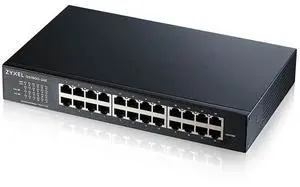 ZyXEL 24-Port Gigabit Smart Managed Switch, Compact Design, Fanless, GS1900-24E