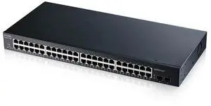ZyXEL L2 Web Managed 48-Port GbE Rackmount Switch with 2 SFP, Total 50-Ports, GS1900-48