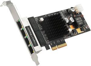 SIIG LB-GE0811-S1 1 Gbps PCI Express 2.1 (5.0 GT/s) 4-Port Gigabit Ethernet with PoE PCIe Card - Intel 350