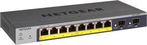 NETGEAR 8-Port Gigabit PoE+ Ethernet Smart Managed Pro Switch with 2 SFP Ports (GS110TPv3)