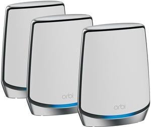 NETGEAR Orbi Quad-Band WiFi 6E Mesh System (RBKE963) – Router with 2  Satellite Extenders, Coverage up to 9,000 sq. ft, 200 Devices