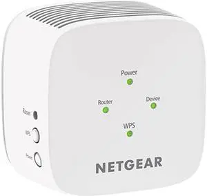 Netgear EX2800-100CNS AC750 Dual-band WiFi Range Extender, 750Mbps, Wall-plug, Internal Antenna White, Coverage up to 1200 sq.ft. and 20 Devices