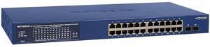 Netgear Smart GS724TPP Ethernet Switch, 24 Ports - Manageable - Gigabit Ethernet - 10/100/1000Base-T, 1000Base-X - 4 Layer Supported