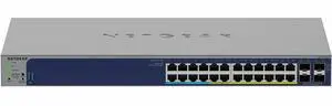 NETGEAR 24-Port Gigabit PoE+ and PoE++ Smart Switch w/optional Remote/Cloud Management and 4 SFP+ Ports (420W) | GS728TXUP-300NAS
