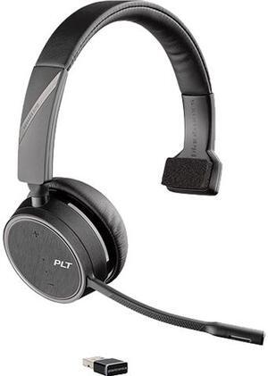 Plantronics - Voyager 4210 UC USB-A (Poly) - Bluetooth Single-Ear (Monaural) Headset - Connect to PC, Mac, & Desk Phone - Noise Canceling - Works with Teams, Zoom & more