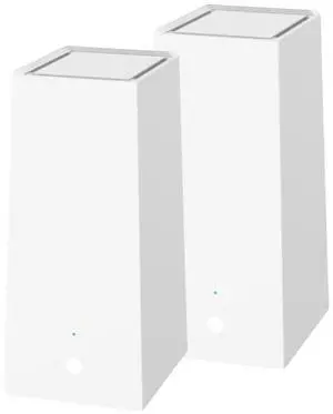 Motorola MQ20 WiFi 6E Tri-Band Easy Mesh Router - 3000 sq. ft Coverage - White - Dual Pack  MQ20-D80W-U