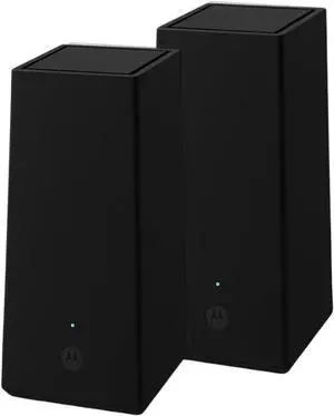 Motorola MQ20 WiFi 6E Tri-Band Easy Mesh Router - 3000 sq. ft Coverage - Black - Dual Pack  MQ20-D80B-U