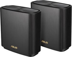 ASUS ZenWiFi AX Whole-Home Tri-band Mesh WiFi 6 System (XT8) - 2 pack, Coverage up to 5,500 sq.ft or 6+rooms, 6.6Gbps, WiFi, 3 SSIDs, life-time free network security and parental controls, 2.5G port