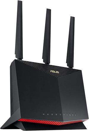 ASUS RT-AX86U AX5700 Dual Band WiFi 6 Gaming Router 802.11ax, up to 2500sq ft & 35+ Devices, Mobile Game Mode, Lifetime Free Internet Security, Mesh WiFi support, Gaming Port, Adaptive QoS