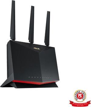 ASUS RT-AX86U AX5700 Dual Band WiFi 6 Gaming Router, WiFi 6 802.11ax, Mobile Game Mode, Lifetime Free Internet Security, Mesh WiFi support, 2.5G Port, Gaming Port, Adaptive QoS, Port Forwarding