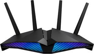 ASUS RT-AX82U AX5400 Dual-Band WiFi 6 Gaming Router, Game Acceleration, Mesh WiFi Support, Lifetime Free Internet Security, Dedicated Gaming Port, Mobile Game Boost, MU-MIMO, Aura RGB