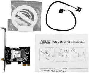 ASUS 90MC07A0-M0CCY0 PCIE to M.2 Wi-Fi Card, RTL8821CE, 802.11AC, Single Antenna