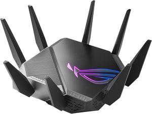 ASUS WiFi 6E Gaming Router (ROG Rapture GT-AXE11000) - Tri-Band 10 Gigabit Wireless Router, World's First 6GHz Band for Wider Channels & Higher Capacity, 1.8GHz Quad-Core processor, 2.5G Port