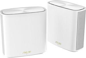 ASUS ZenWiFi Whole-Home Dual-Band Mesh WiFi 6 System XD6 White - 2 Pack, Coverage up to 5,400 sq.ft & 4+ Rooms, 5400Mbps, AiMesh, Lifetime Free Internet Security, Parental Control, Easy Setup
