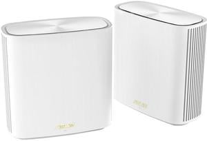 ASUS XD6 (W-2-PK) ZenWiFi Whole-Home Dual-Band Mesh WiFi 6 System XD6 White - 2 Pack, Coverage up to 5,400 sq.ft & 4+ Rooms, 5400Mbps, Lifetime Free Internet Security, Parental Control, Easy Setup