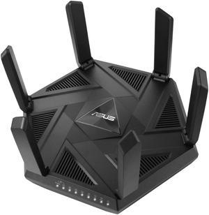 ASUS RTAXE7800 Triband WiFi 6E 80211ax Router 6GHz Band ASUS Safe Browsing Upgraded Network Security Instant Guard Builtin VPN Features Free Parental Controls 25G Port AiMesh Support