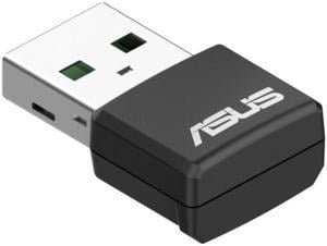 ASUS AX1800 Dual Band WiFi 6 USB Adapter, WiFi 6, 802.11ax, WPA3 Network Security, 5GHz frequency band, Compact size (USB-AX55 Nano)