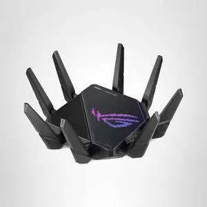 ASUS ROG Rapture GT-AX11000 Pro Tri-Band WiFi 6 gaming router,  10G port, Quad-core 2.0 GHz CPU, ASUS RangeBoost Plus, UNII4, Triple-level game acceleration, Lifetime internet security, AiMesh support