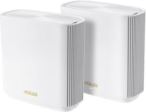 ASUS ZenWiFi XT9 AX7800 Tri-Band WiFi6 Mesh WiFiSystem (2Pack), 802.11ax, up to 5700 sq ft & 6+ Rooms, AiMesh, Lifetime Free Internet Security, Parental Controls, 2.5G WAN Port, UNII 4, White