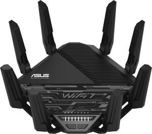 ASUS RT-BE96U BE19000 802.11BE Tri-Band Performance WiFi 7 Extendable Router with 6GHz support, Dual 10G Port, 320Mhz, lifetime internet security , *MLO, AiMesh Support
