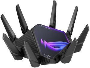 Manufacturer REFURBISHED- ASUS ROG Rapture WiFi 6E Gaming Router (GT-AXE16000) - Quad-Band, 6 GHz Ready, Dual 10G Ports, 2.5G WAN Port, AiMesh Support, Triple-level Game Acceleration
