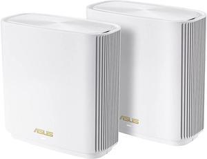 Manufacturer REFURBISHED- ASUS ZenWiFi Whole-Home Tri-Band Mesh WiFi 6E System (ET8 2PK), Coverage up to 5,500 sq.ft & 6+Rooms, 6600Mbps, New 6GHz Band, AiMesh,Instant Guard