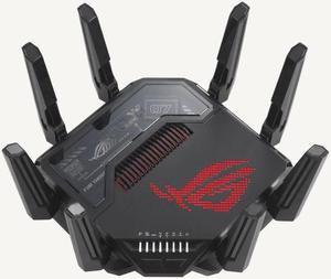 ASUS ROG Rapture GTBE98 PRO First QuadBand WiFi 7 Gaming Router supports 320MHz Dual 10G Port Triplelevel Game Acceleration Mobile Game Mode SubscriptionFree Security AiMesh and VPN features