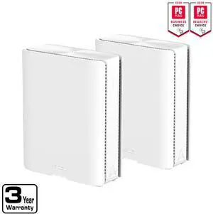 ASUS ZenWiFi BQ16 Pro Quad-band WiFi 7 Mesh Router (2 Pack), up to 8000 sqft, 2x 10G ports each, Smart Home Master with multi-SSID, VPN & parental controls, Subscription-free security, AiMesh ASUS ZenWiFi BQ16 Pro Quad-band WiFi 7 Mesh Router (2 Pack), up to 8000 sqft, 2x 10G ports each, Smart Home Master with multi-SSID, VPN & parental controls, Subscription-free security, AiMesh
