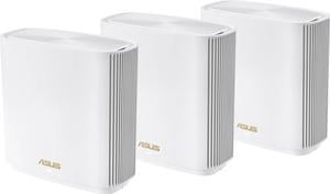 ASUS ZenWiFi Whole-Home Tri-band Mesh WiFi 6E System (ET8 3PK), Coverage up to 7,500 sq.ft, 6600Mbps, new 6GHz band, AiMesh, Lifetime Free Internet Security, Parental Control, Easy Setup, Instant Guar