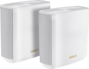 ASUS ZenWiFi Whole-Home Tri-band Mesh WiFi 6E System (ET9 2PK), Coverage up to 5,500 sq.ft, 7800Mbps, new 6GHz band, AiMesh, Lifetime Free Internet Security, Parental Control, Easy Setup