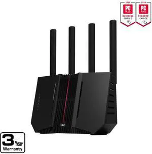 ASUS RT-BE92U Tri-band WiFi 7 Router, supports new 320MHz bandwidth & 4096-QAM, MLO, AI WAN detection, AiMesh support, subscription-free network security, comprehensive VPN (BE9700) ASUS RT-BE92U Tri-band WiFi 7 Router, supports new 320MHz bandwidth & 4096-QAM, MLO, AI WAN detection, AiMesh support, subscription-free network security, comprehensive VPN (BE9700)