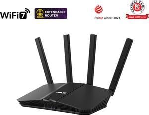 ASUS RT-BE58U WiFi 7 AiMesh Extendable Router, 4K-QAM, MLO, AI Detection 2.5G WAN/LAN port , Four 1G ports, Commercial-Grade Network Security, Parental Control, IoT network, Kid’s network, VPN network