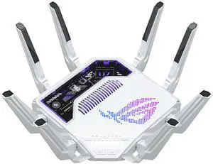 ASUS ROG Rapture GT-BE19000AI Tri-band Gaming Router, WiFi 7, 802.11be, up to 3,500 sq. ft. & 200+ devices, Triple Level Security, Support AiMesh Whole Home Mesh WiFi, Dual 10G ports, AI WAN detection