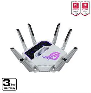 ASUS ROG Rapture GT-BE19000AI Tri-band Gaming Router, WiFi 7, 802.11be, up to 3,500 sq. ft. & 200+ devices, Triple Level Security, Support AiMesh Whole Home Mesh WiFi, Dual 10G ports, AI WAN detection ASUS ROG Rapture GT-BE19000AI Tri-band Gaming Router, WiFi 7, 802.11be, up to 3,500 sq. ft. & 200+ devices, Triple Level Security, Support AiMesh Whole Home Mesh WiFi, Dual 10G ports, AI WAN detection