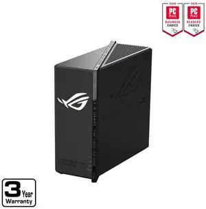 ASUS ROG Strix GS-BE12000 WiFi 7 Tri-band Router, 12000 Mbps, 20G wired capacity, 3,000 sq. ft. Coverage, 2.0GHz Quad-core CPU, Game Acceleration, Triple-Level Security, AiMesh Compatible ASUS ROG Strix GS-BE12000 WiFi 7 Tri-band Router, 12000 Mbps, 20G wired capacity, 3,000 sq. ft. Coverage, 2.0GHz Quad-core CPU, Game Acceleration, Triple-Level Security, AiMesh Compatible