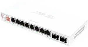 ASUS QG-U1080, 5-Port 2.5G and 2-Port 10G SFP+ Unmanaged Switch, Support 4 Intelligent Modes, Home Network Hub, Office Ethernet Splitter, Plug and Play, Easy Setup, Desktop, Silent Operation