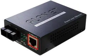 Planet FTP-802 100Base-FX to 10/100Base-TX PoE Media Converter (SC,MM) - 2 km