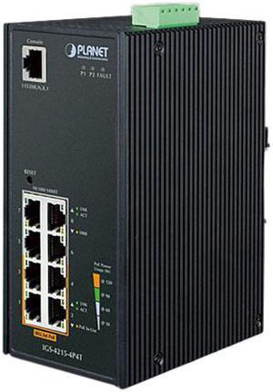 Planet IGS-4215-4P4T Industrial 4-Port 10/100/1000T 802.3at PoE + 4-Port 10/100/1000T Managed Switch (-40 - 75 degrees C)