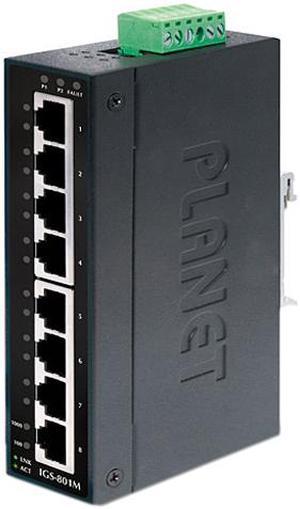 Planet IGS-801M 8-Port 10/100/1000 Mbps Managed Industrial Ethernet Switch