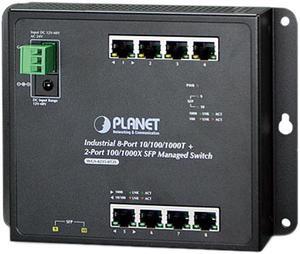 Planet WGS-4215-8T2S Industrial 8-Port 10/100/1000T + 2-Port 100/1000X SFP Wall-mount Managed Switch (-40 - 75 degrees C) Planet WGS-4215-8T2S Industrial 8-Port 10/100/1000T + 2-Port 100/1000X SFP Wall-mount Managed Switch (-40 - 75 degrees C)